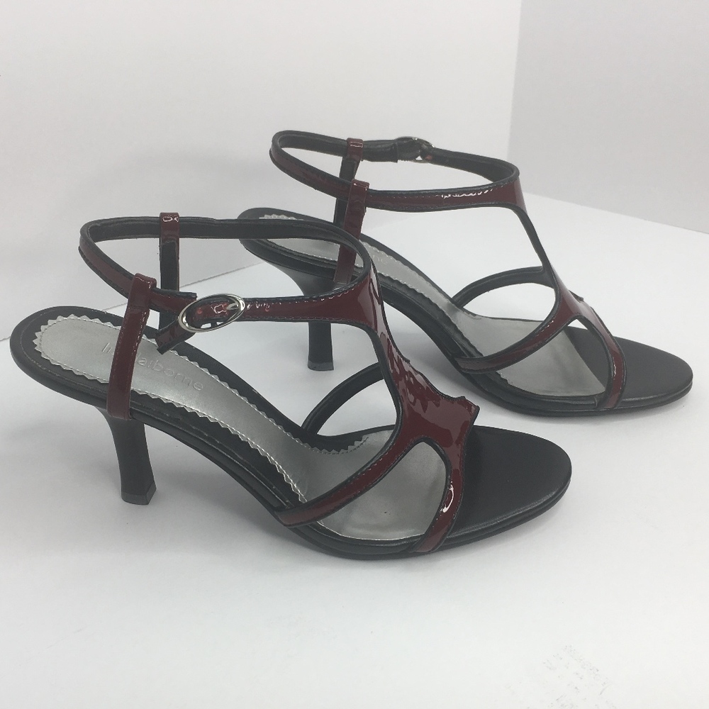 Liz Claiborne Red and Black 3" Heels 7.5M